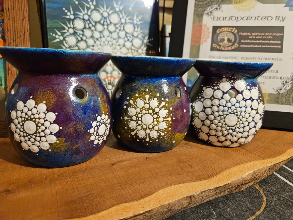 Handpainted Mandala Oil Burner