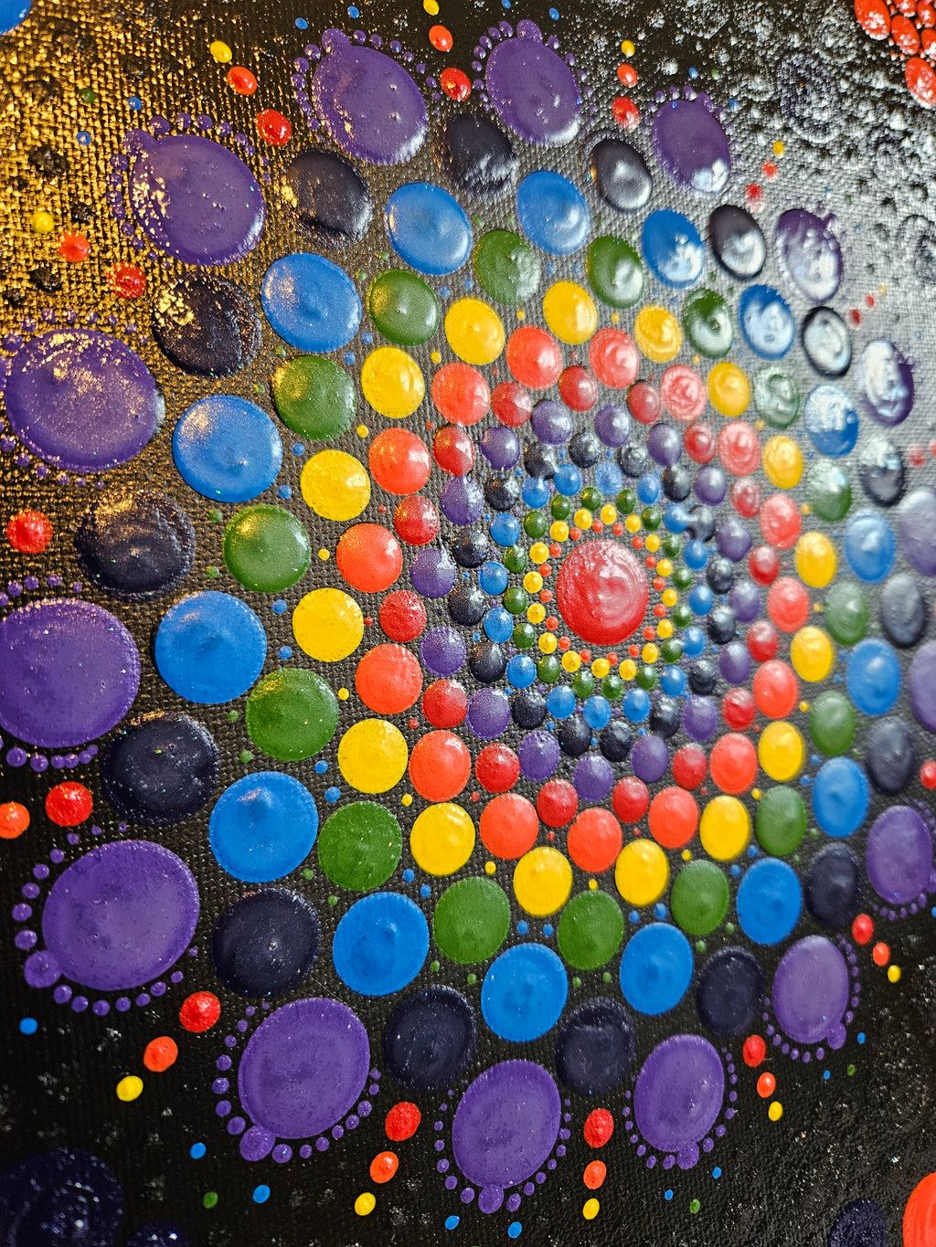 Multicoloured dot mandala