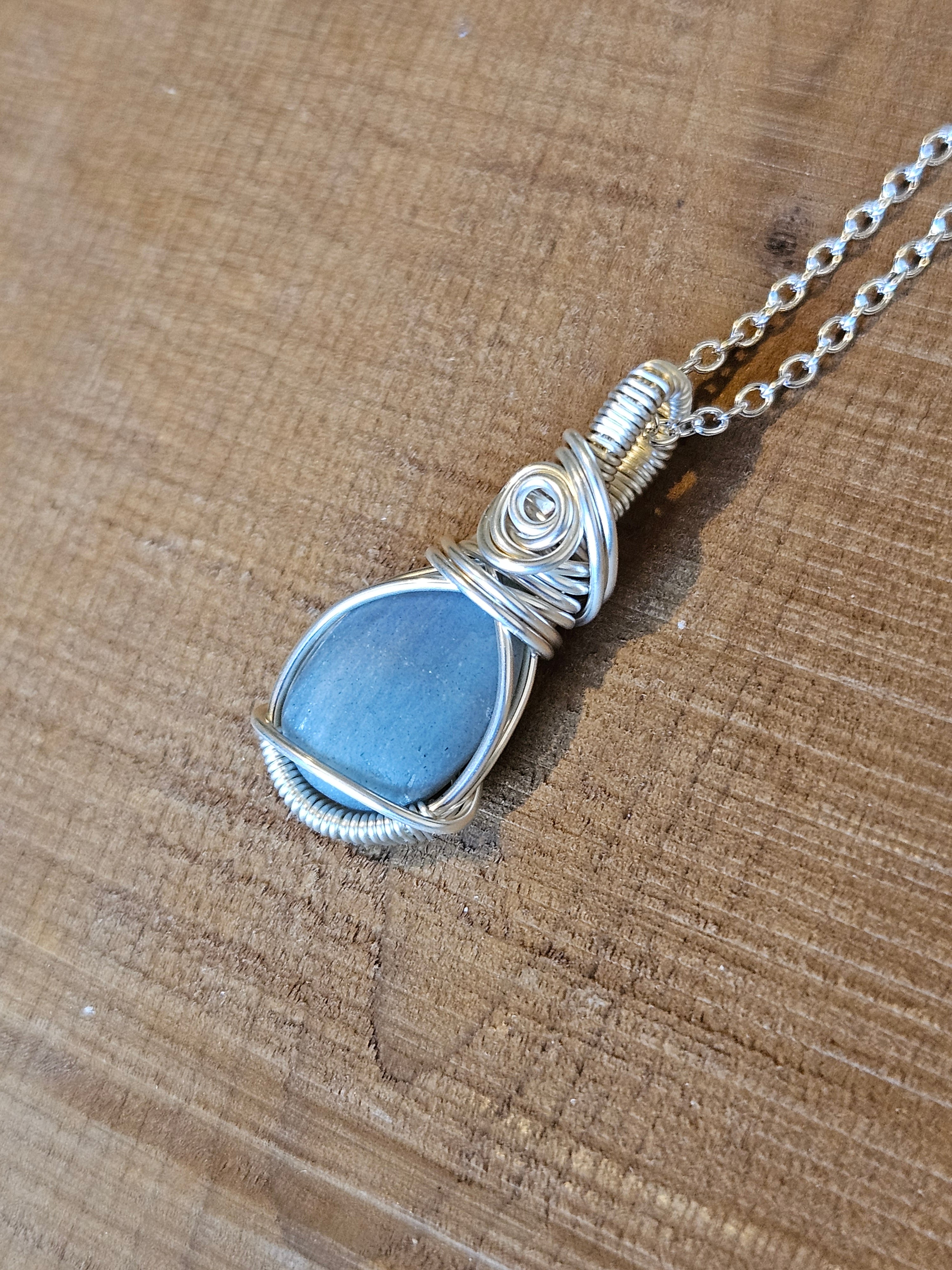 Labradorite Wire Wrapped Necklace