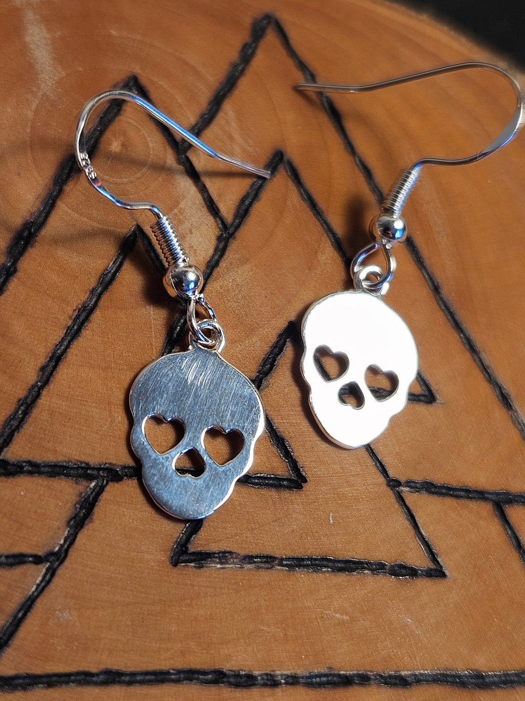 Sterling Silver Sugar Skull Earrings