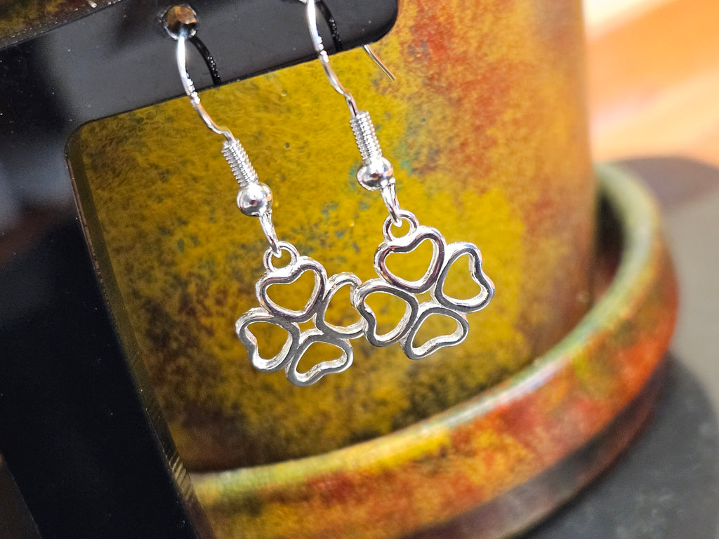 Sterling Silver 4 Leaf Clover Earrings