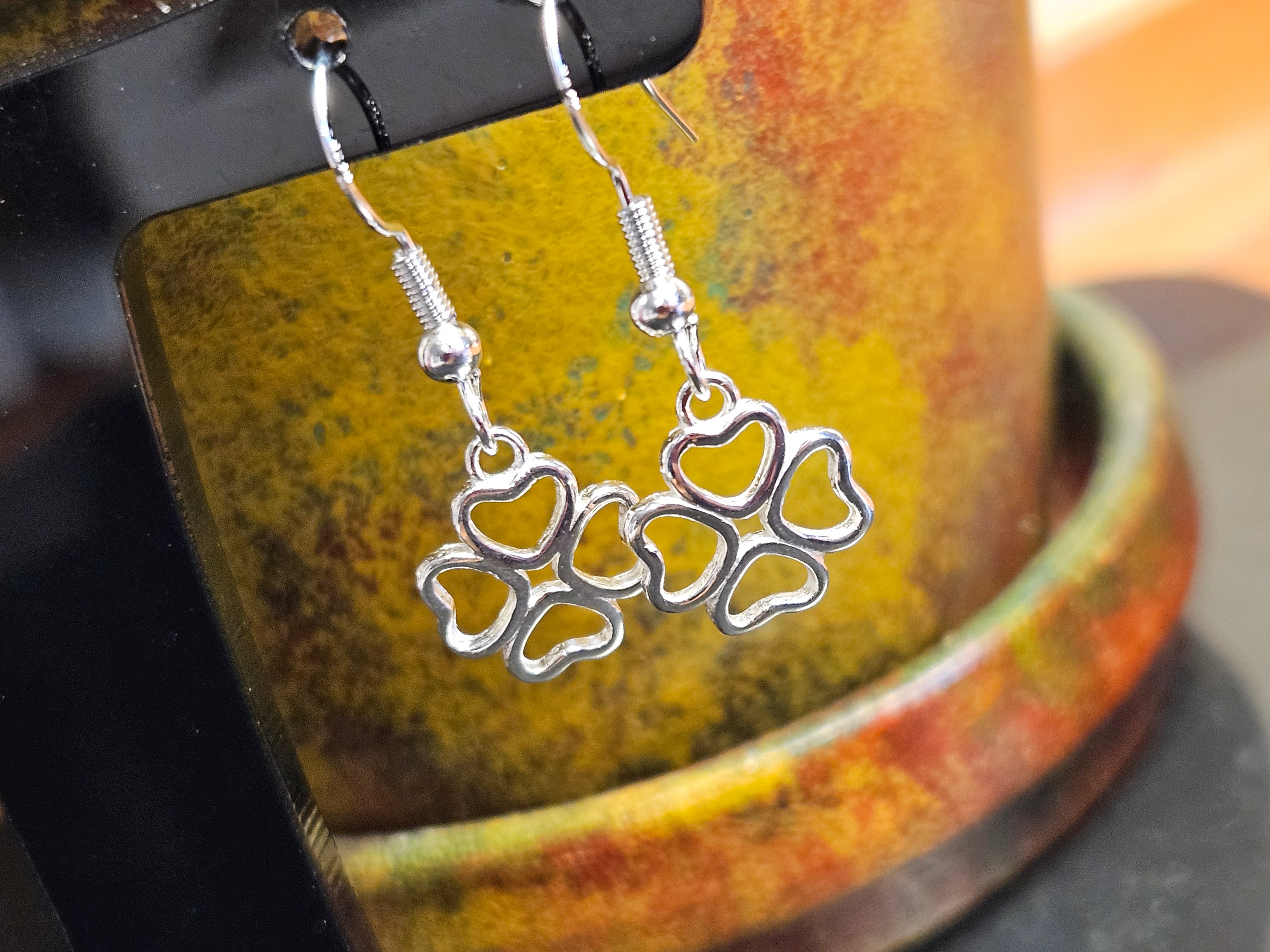 Sterling Silver 4 Leaf Clover Earrings