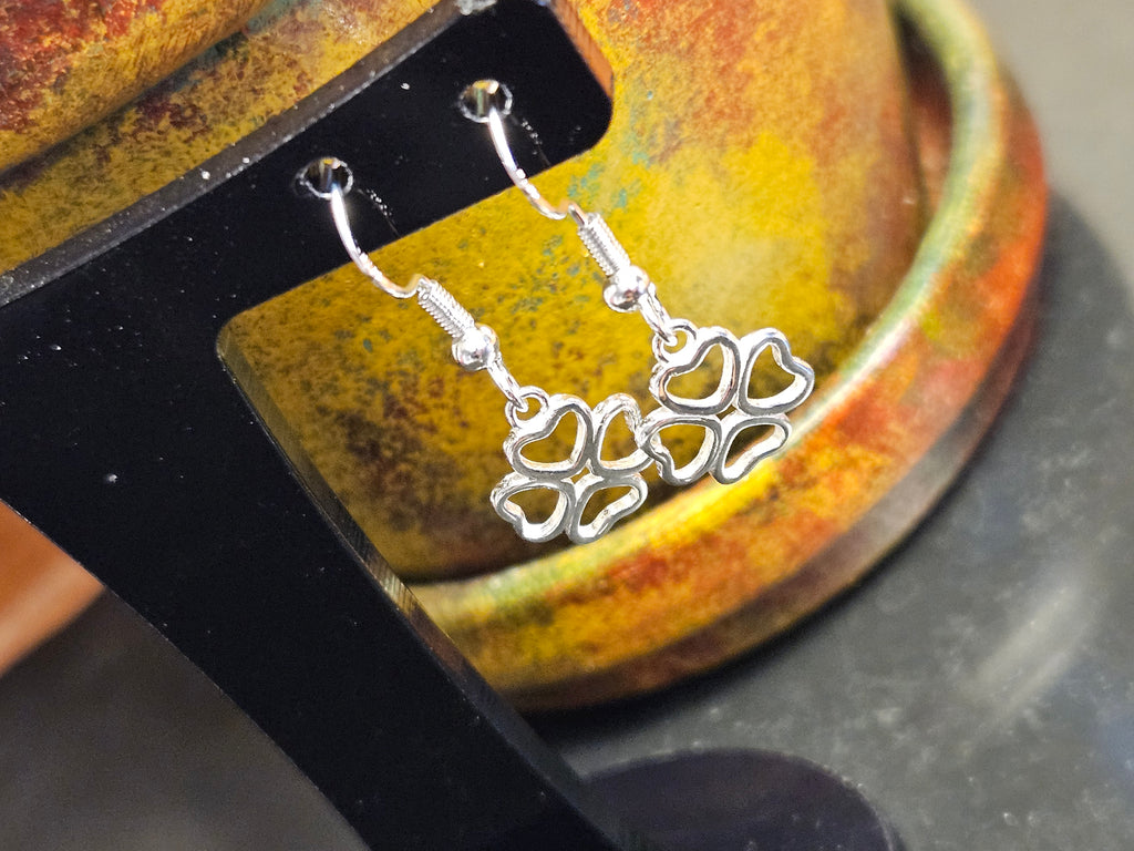Sterling Silver 4 Leaf Clover Earrings