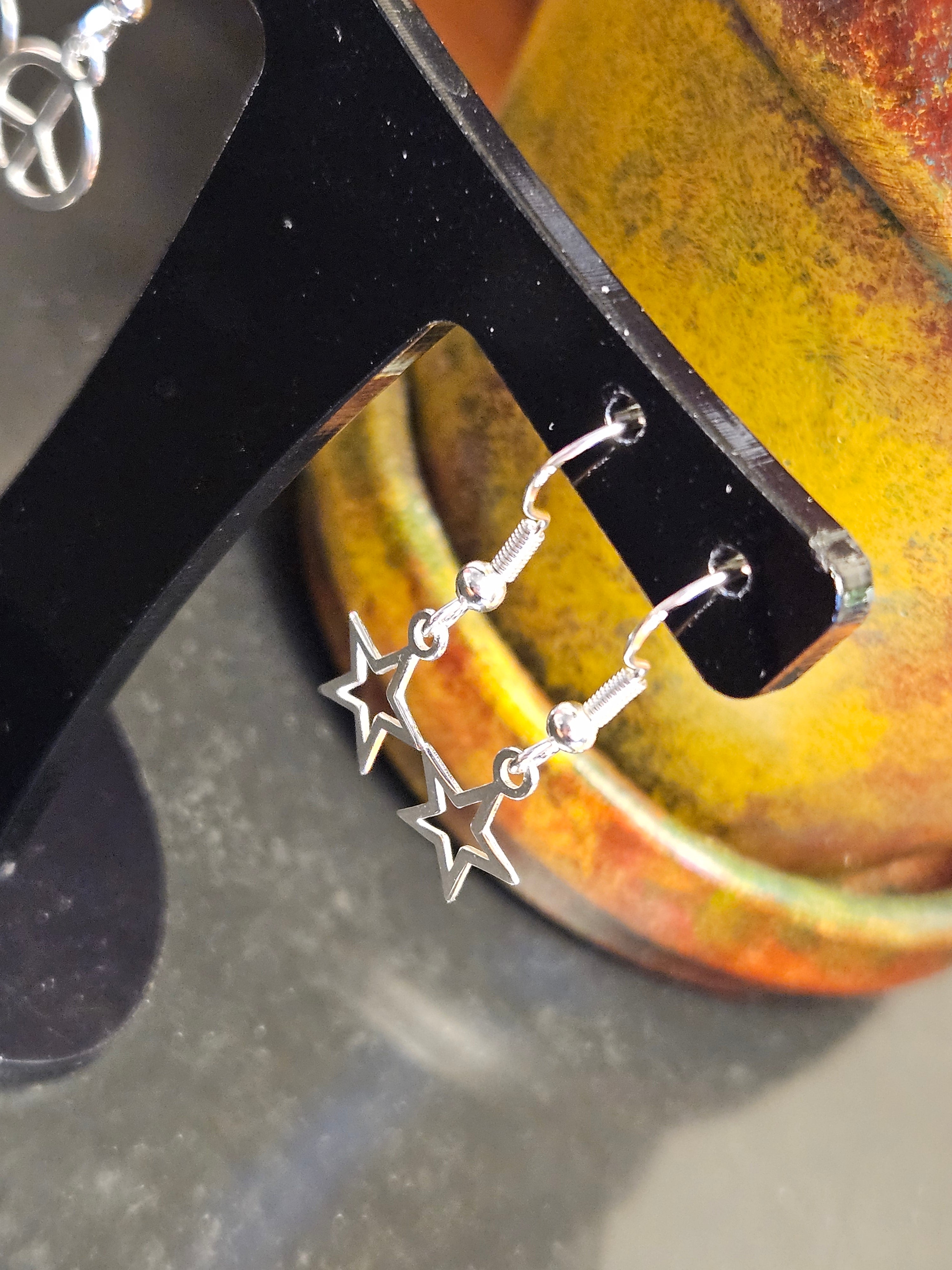 Sterling Silver Star Earrings