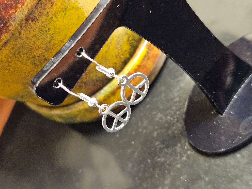 Sterling Silver Peace Earrings