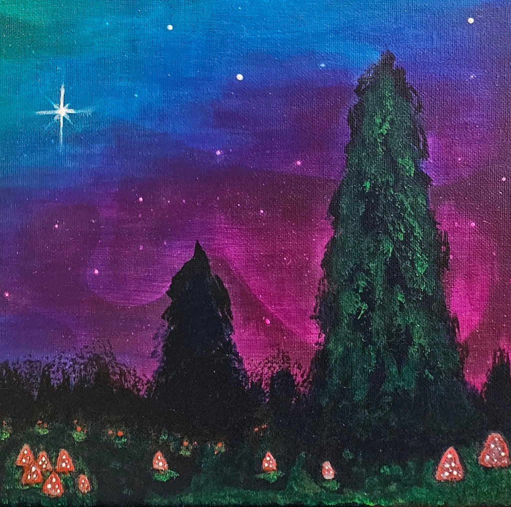 Original Art On Canvas - Enchanted Night