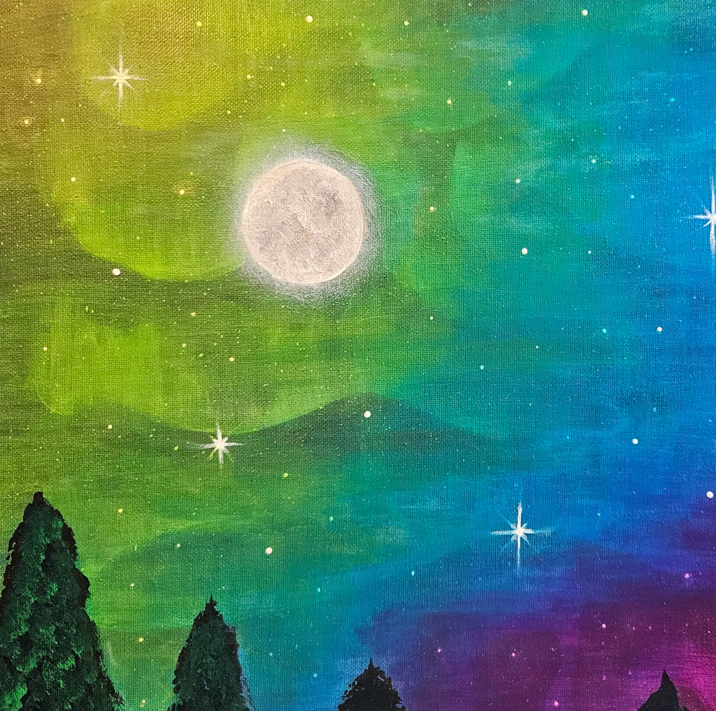 Original Art On Canvas - Enchanted Night
