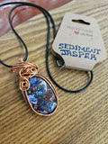Sediment Jasper and Copper pendant