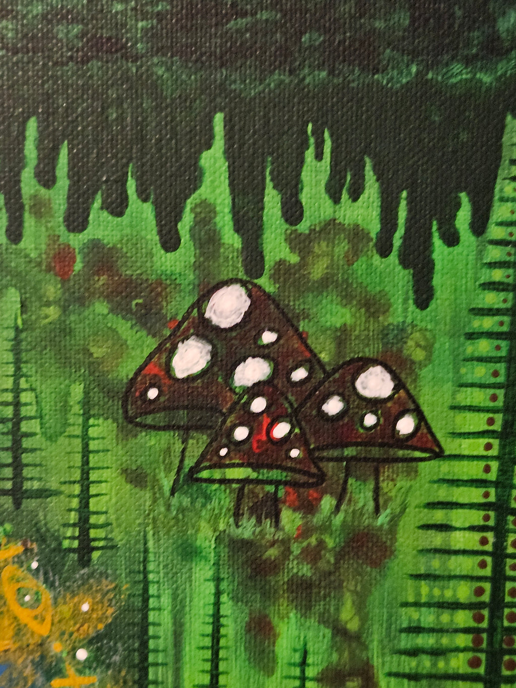 Abstract painted toadstools