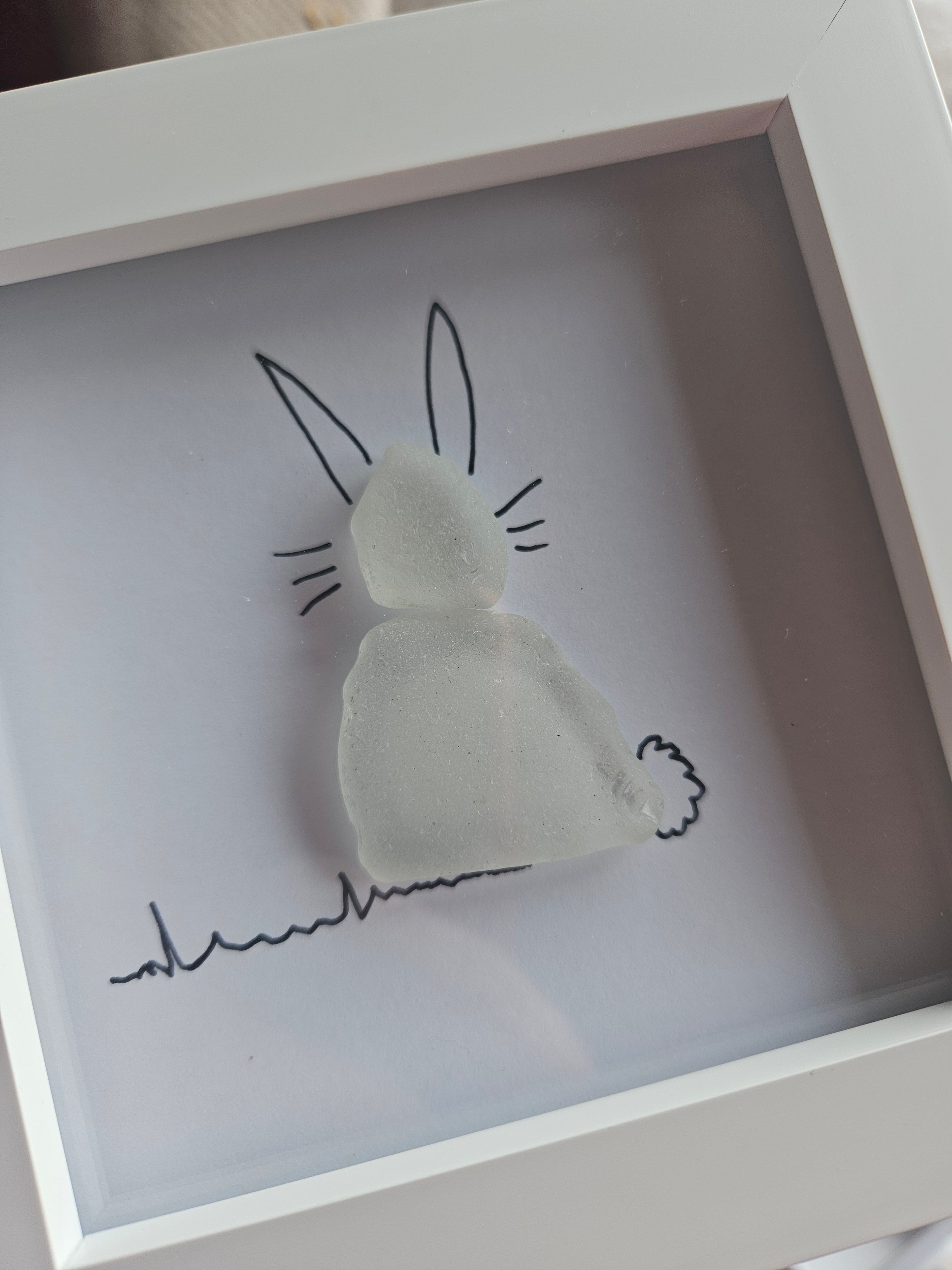 Sea Glass Art In Box Frame