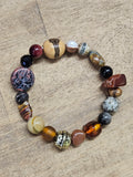 Boho bracelet in earthy colours