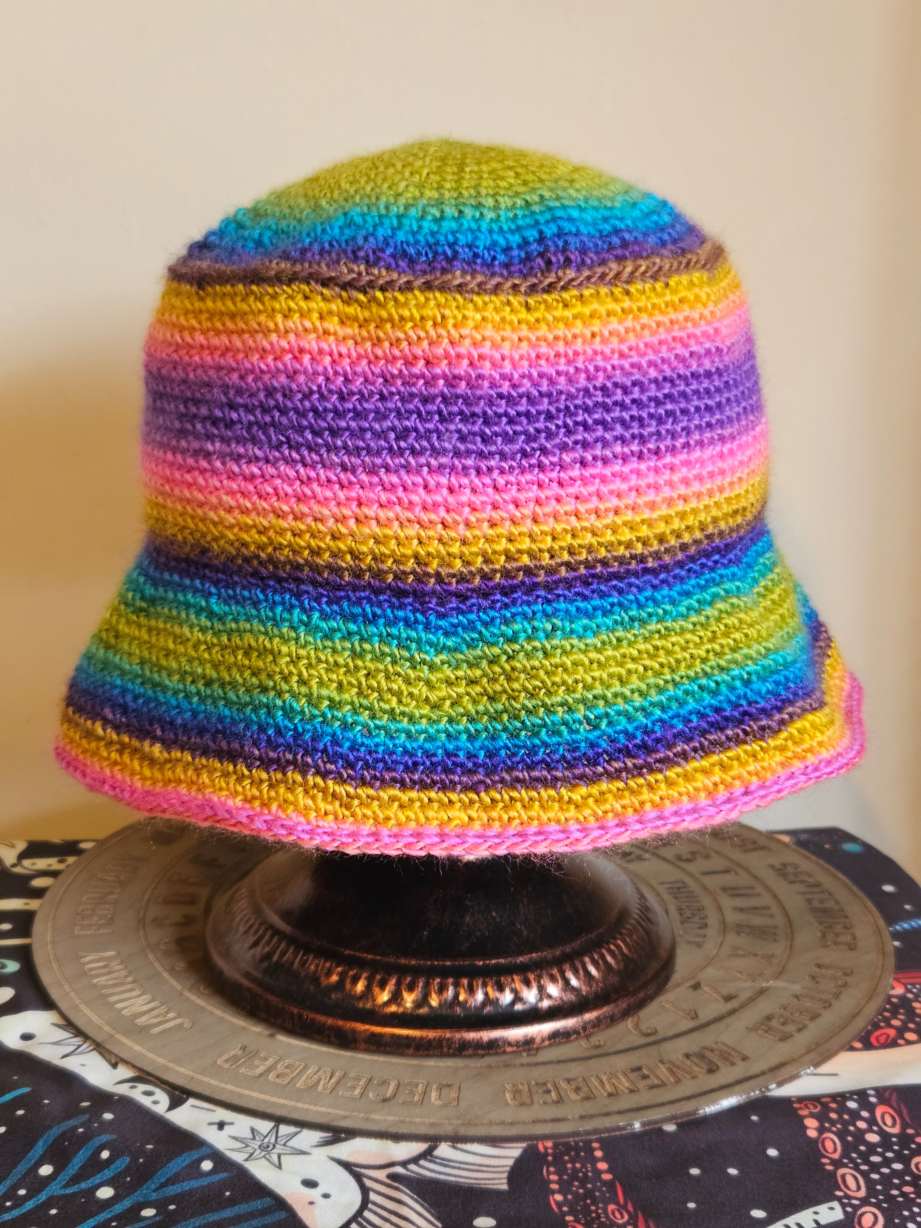 Multicoloured crochet hat