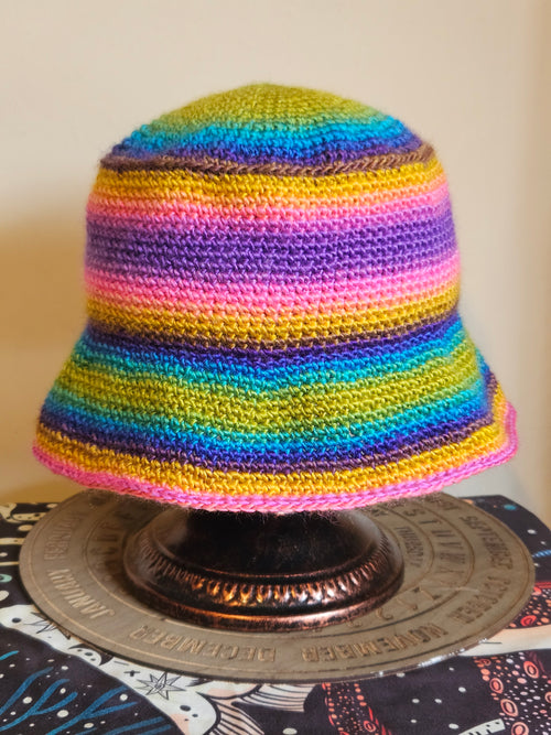 Multicoloured crochet hat