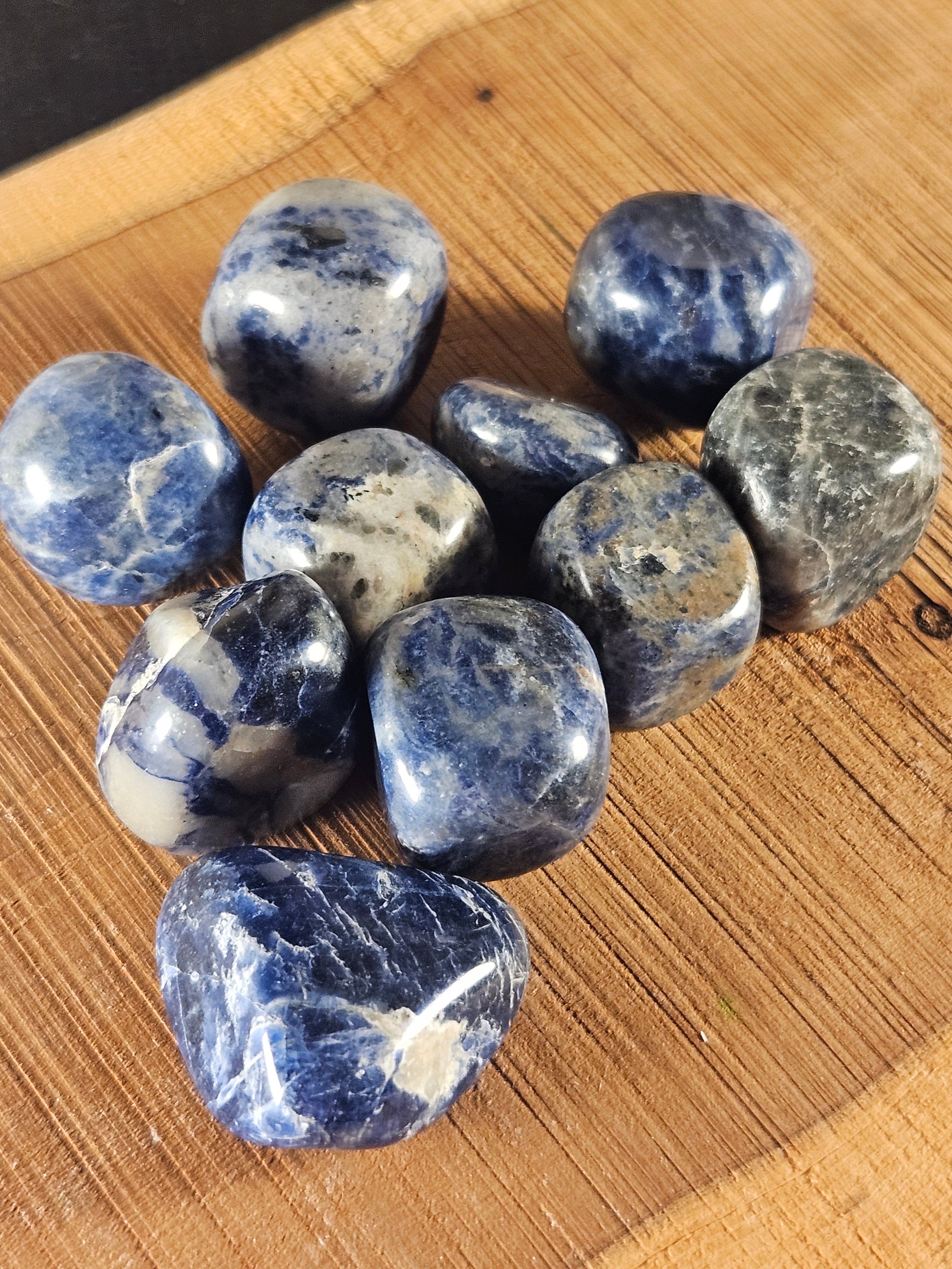 Sodalite tumble stones