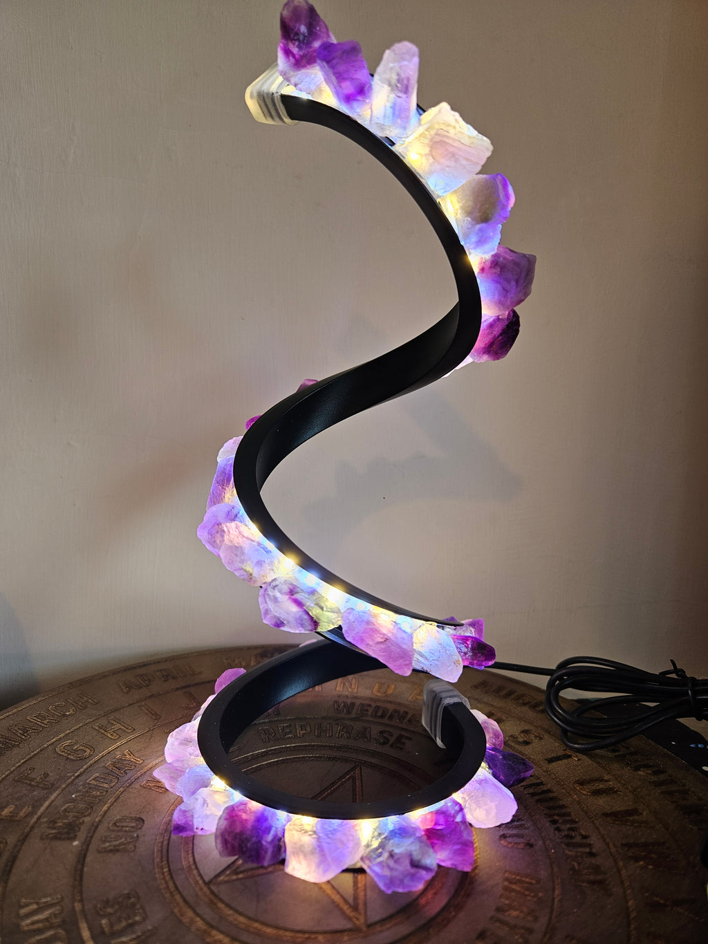 Fluorite Spiral Lamp