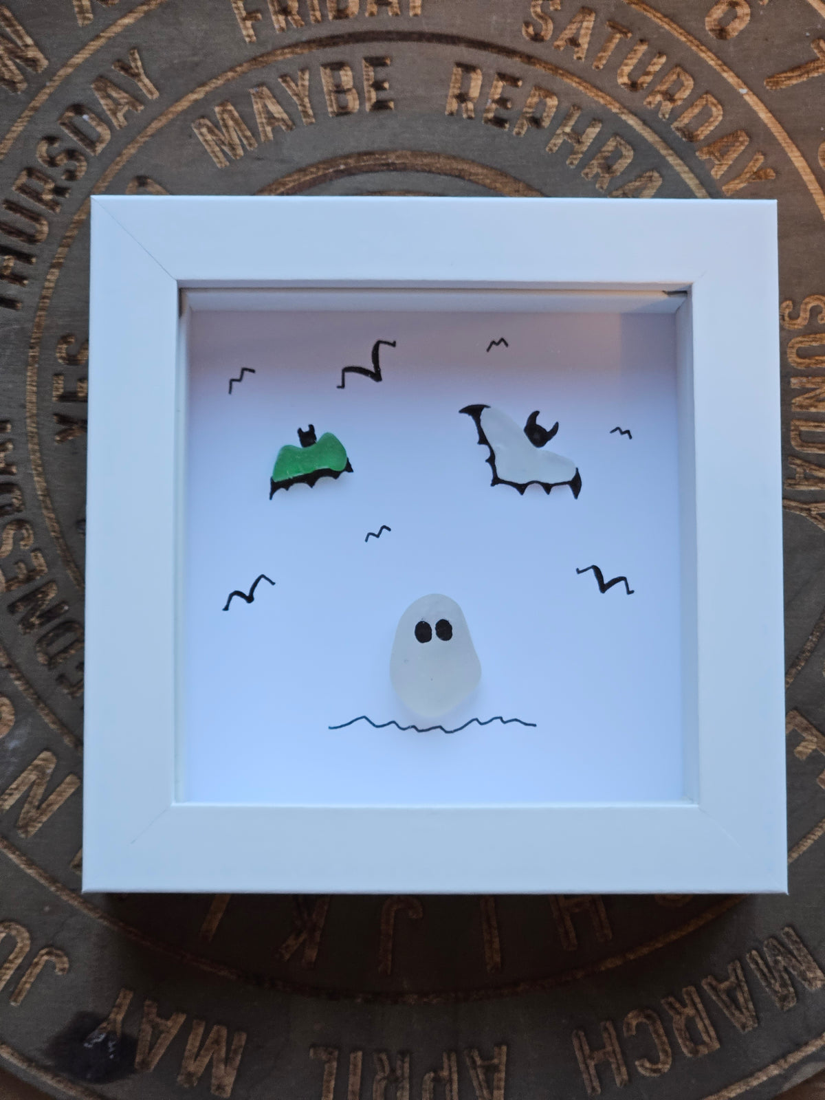 Sea Glass Art Pictures In Box Frame