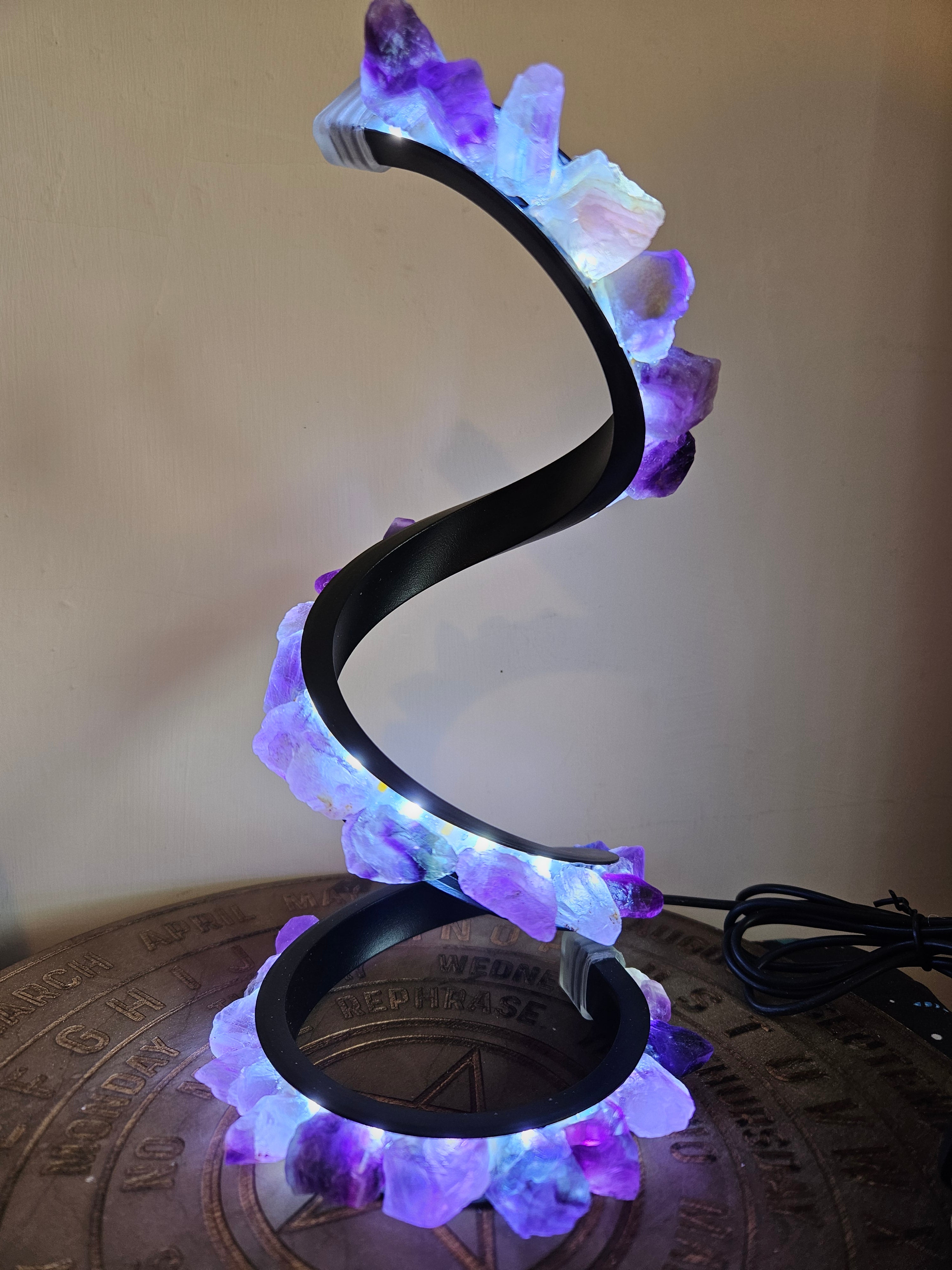 Fluorite Spiral Lamp