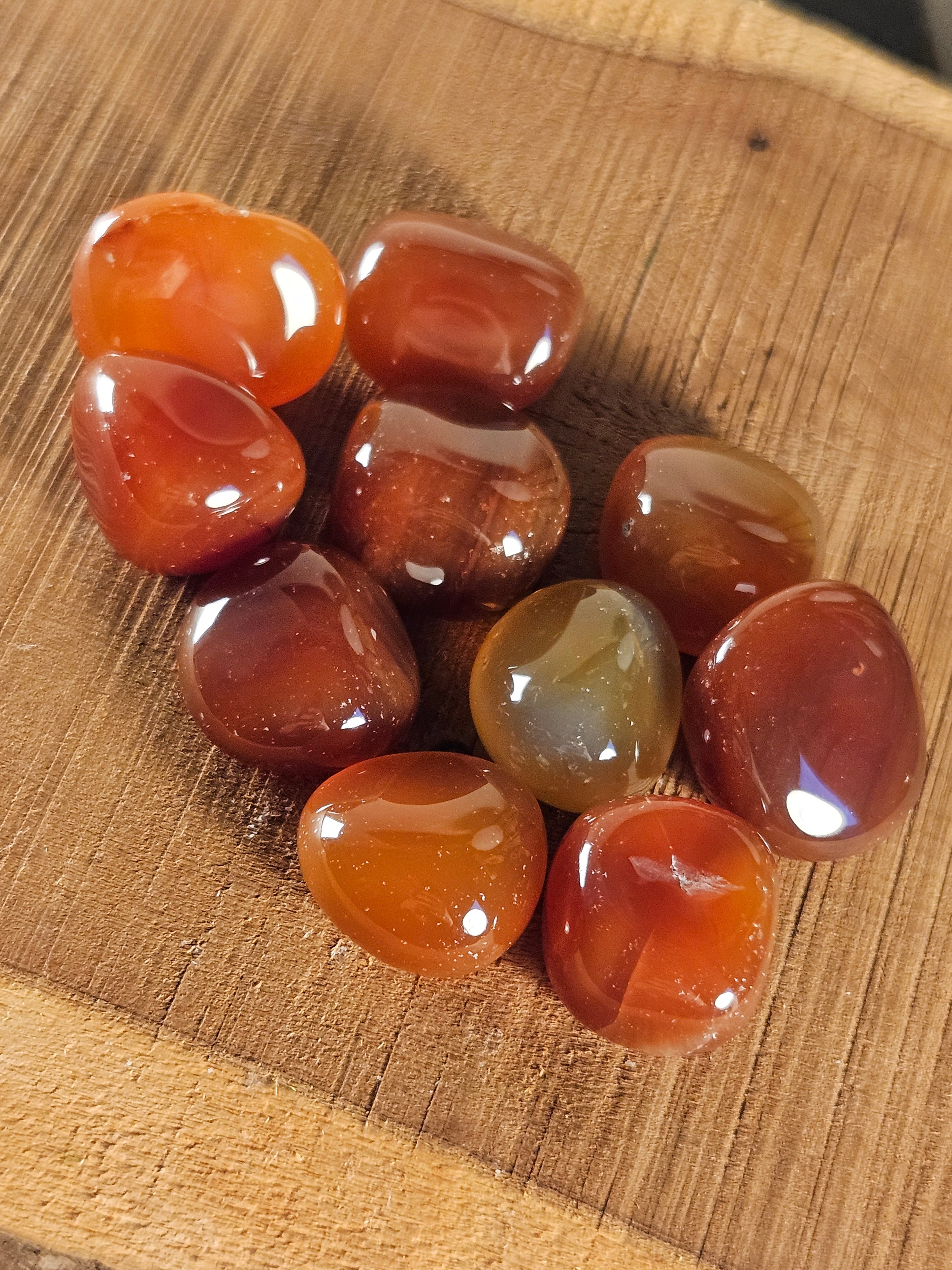 Carnelian tumble stones