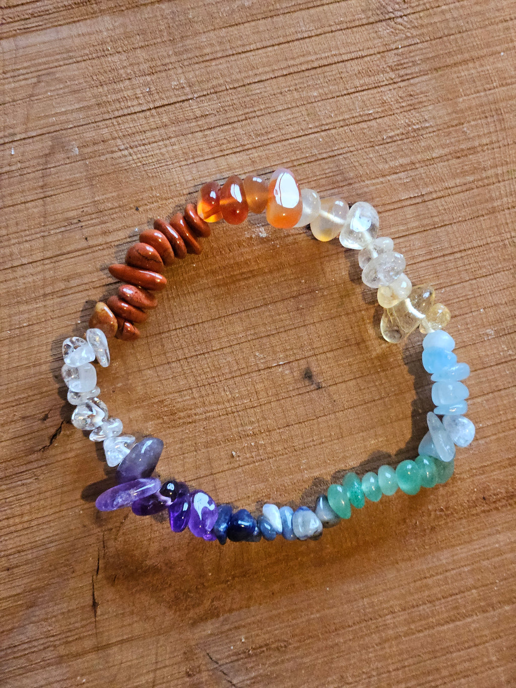 Gemstone Chip Chakra Bracelet