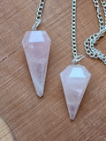 Rose Quartz pendulums