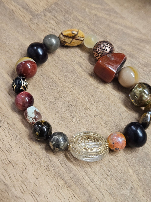 Boho bracelet in warm colours