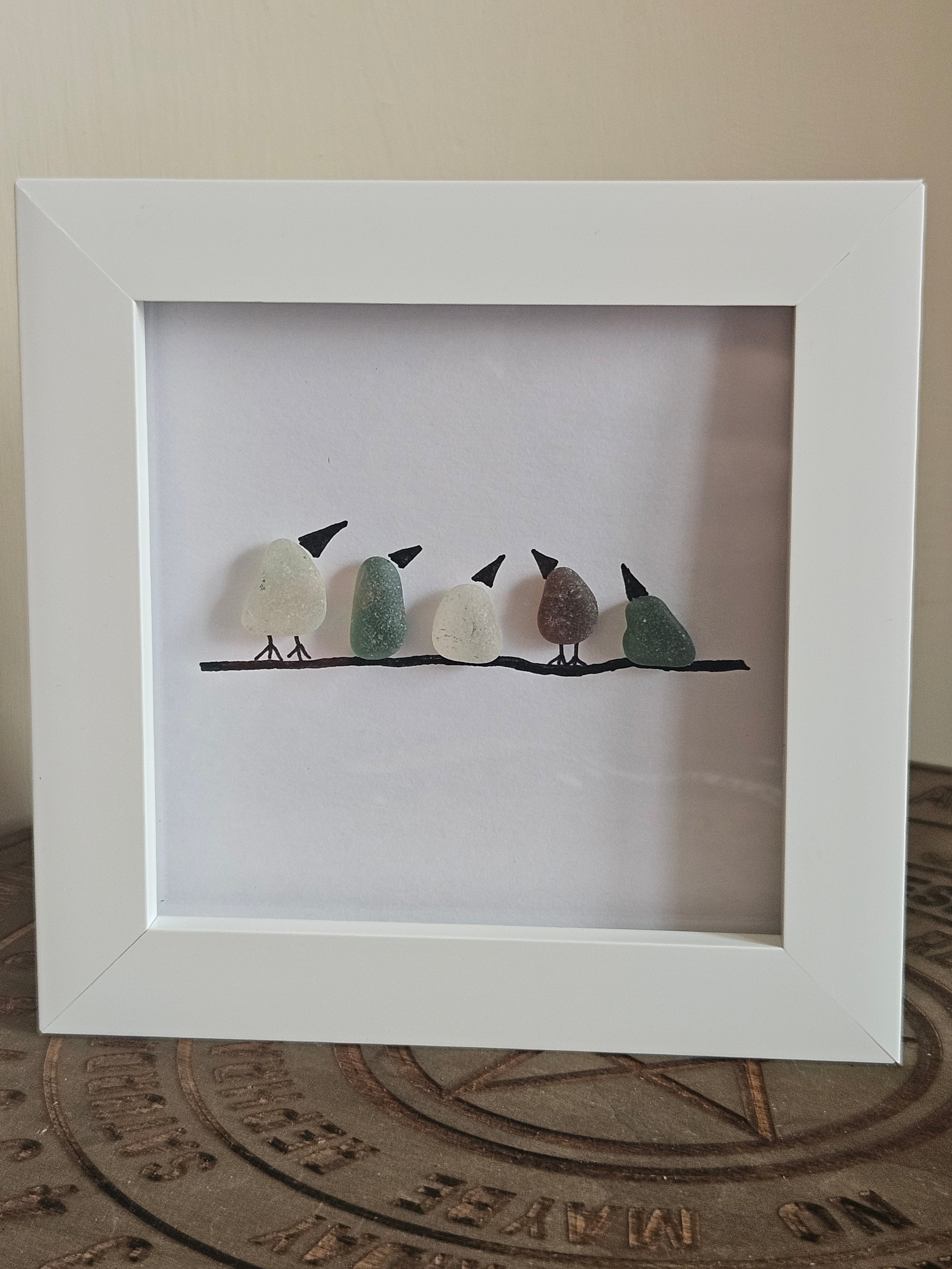 Sea Glass Art In Box Frame