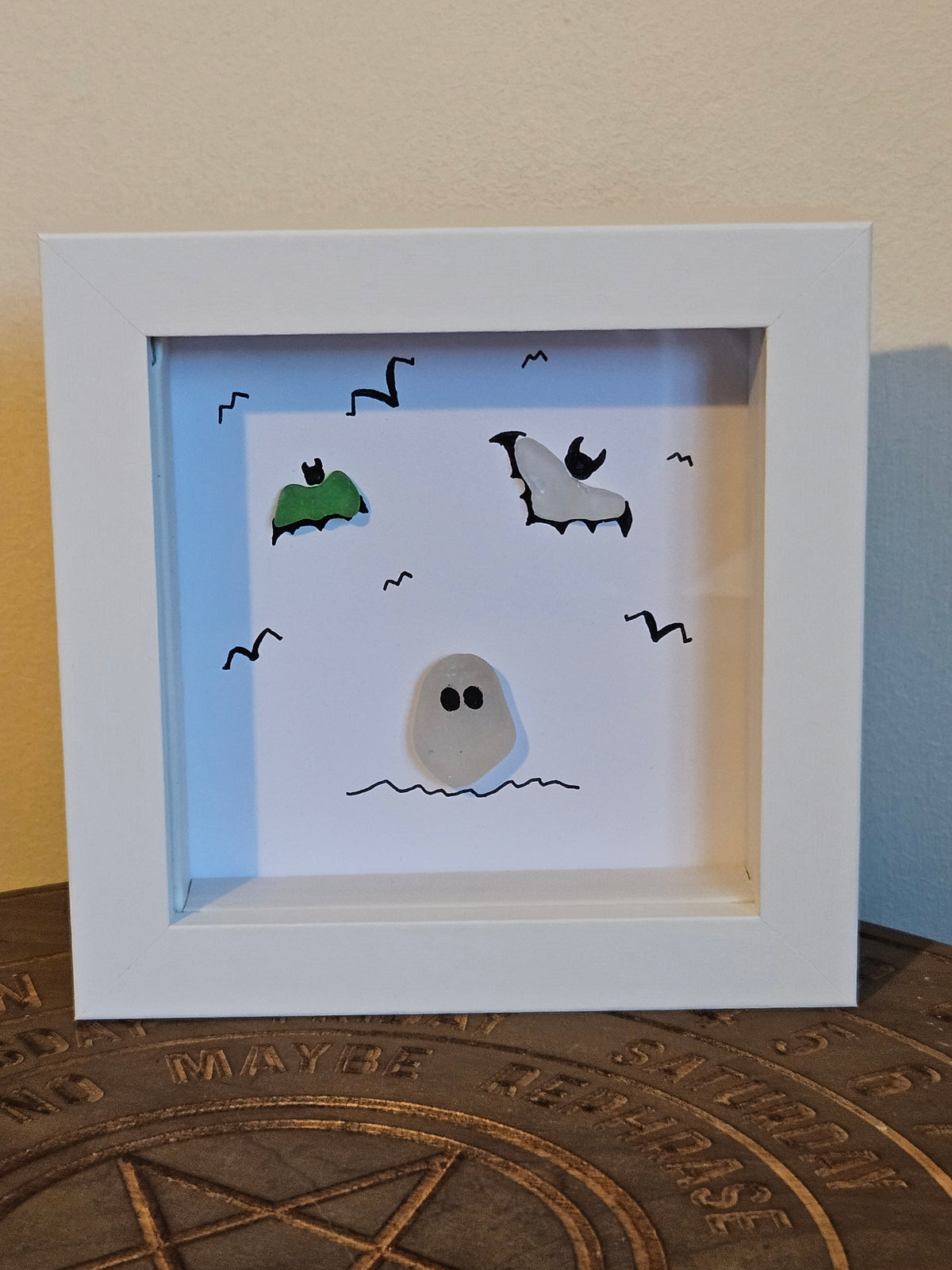 Sea Glass Art Pictures In Box Frame