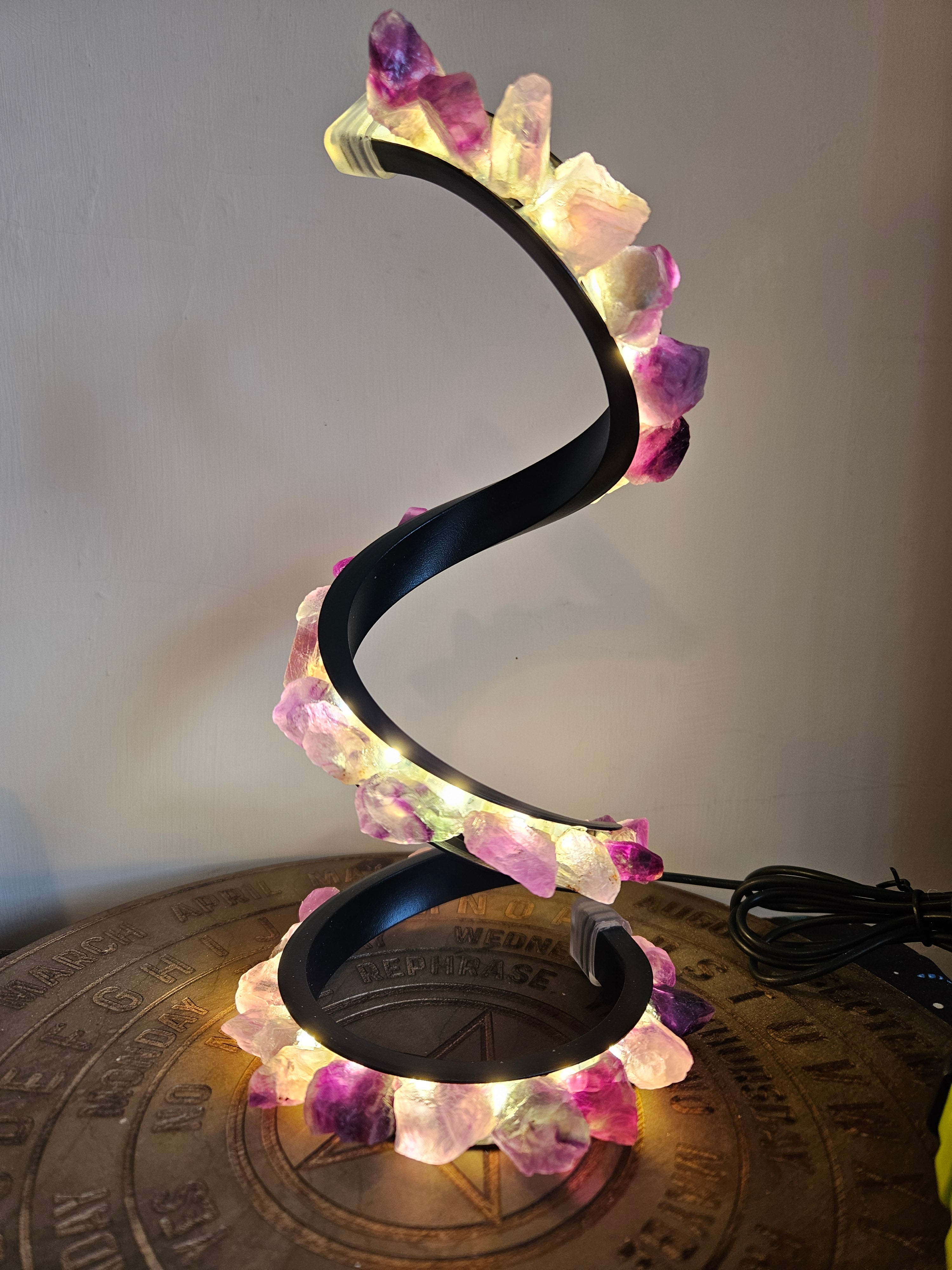 Fluorite Spiral Lamp