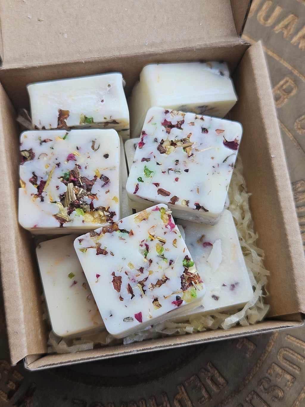 Lammas handmade artisan wax melts with botanical incense in a gift box