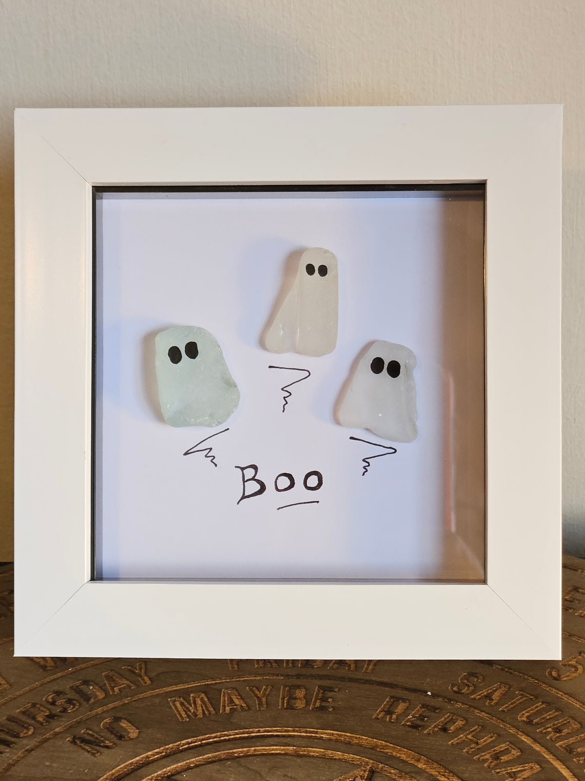 Sea Glass Art Pictures In Box Frame