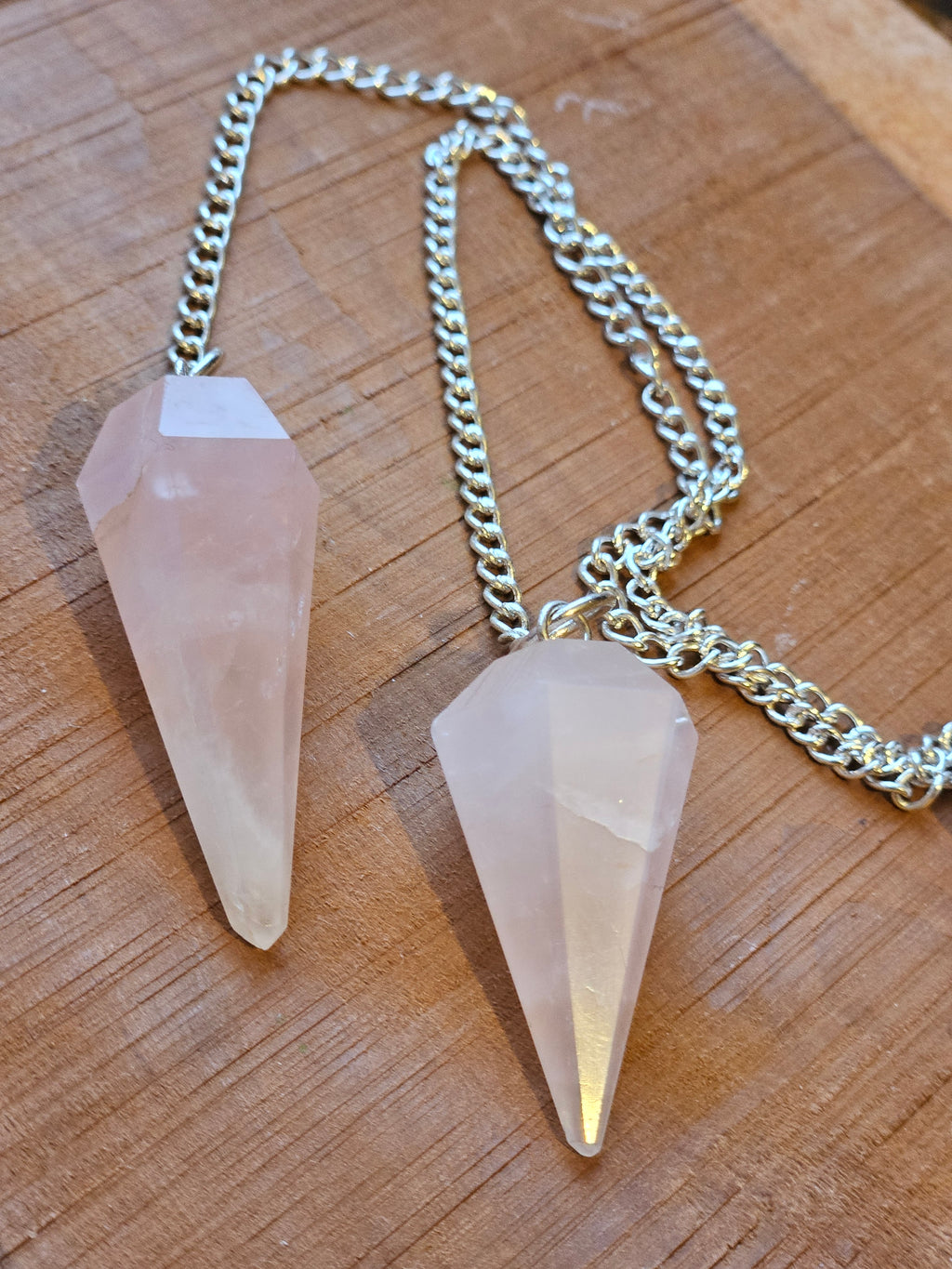 Rose Quartz pendulums