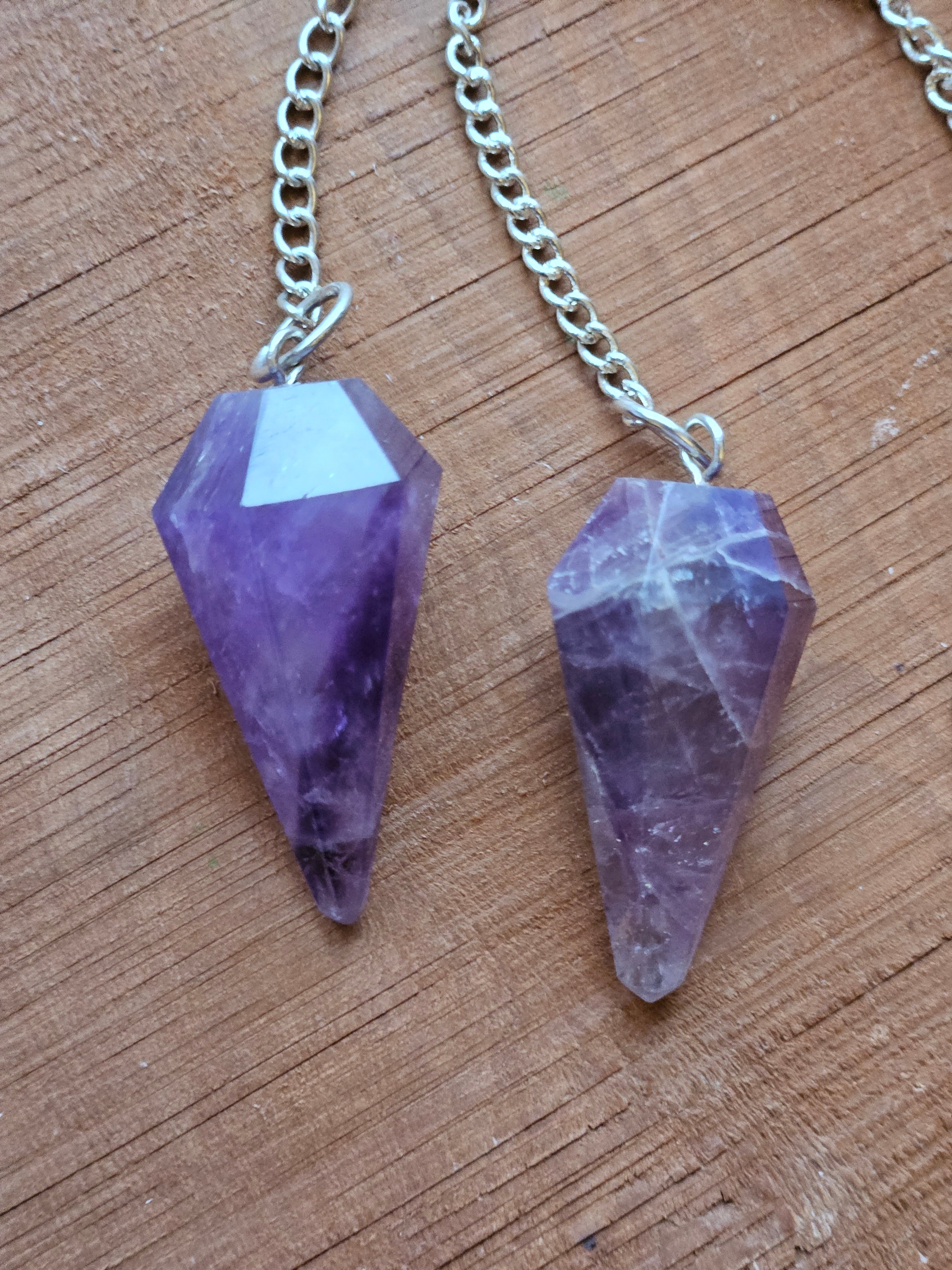 Amethyst pendulums
