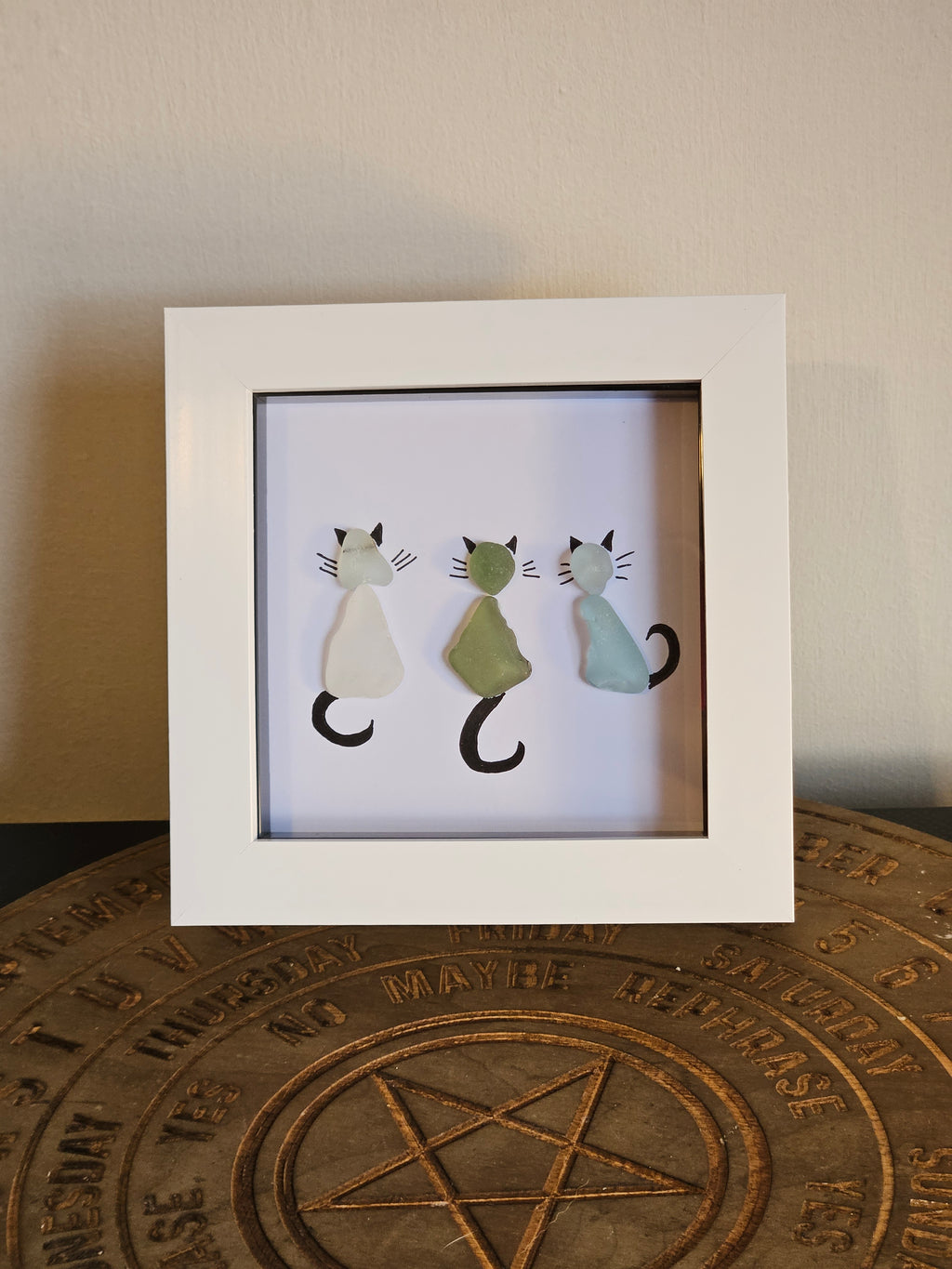 Sea Glass Art Pictures In Box Frame