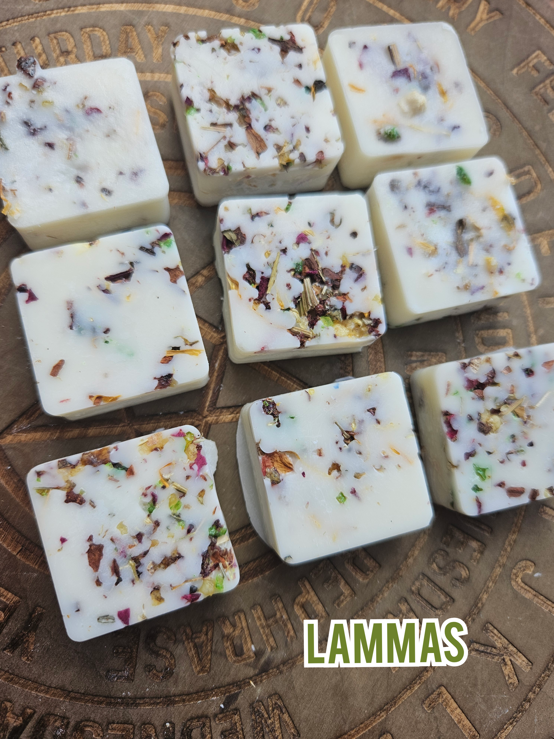 9 Lammas artisan soy wax melts with handmade botanical wax melts