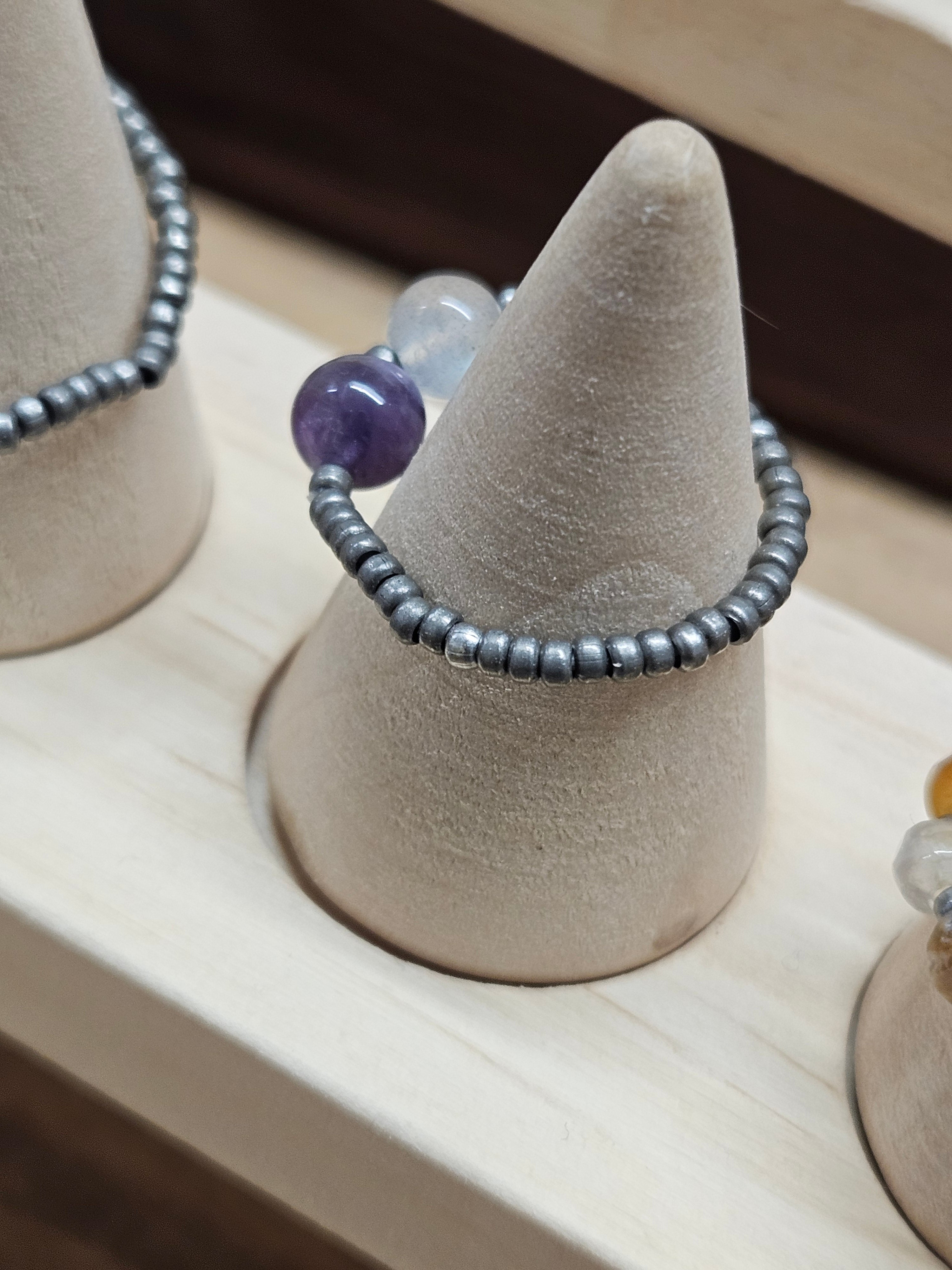 Elasticated Gemstone Rings