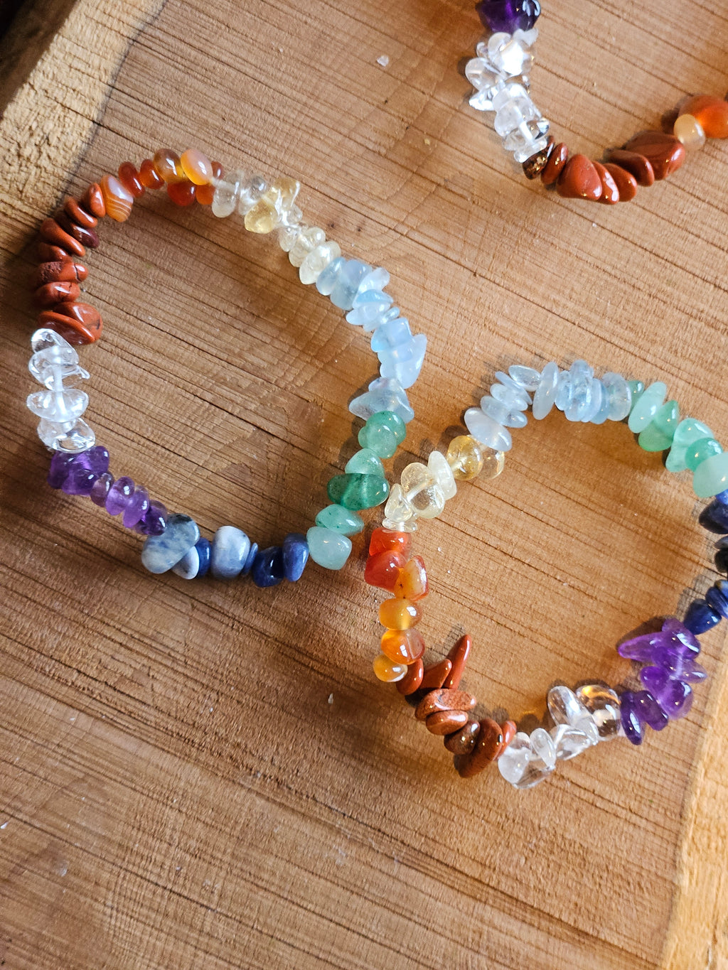 Gemstone Chip Chakra Bracelet