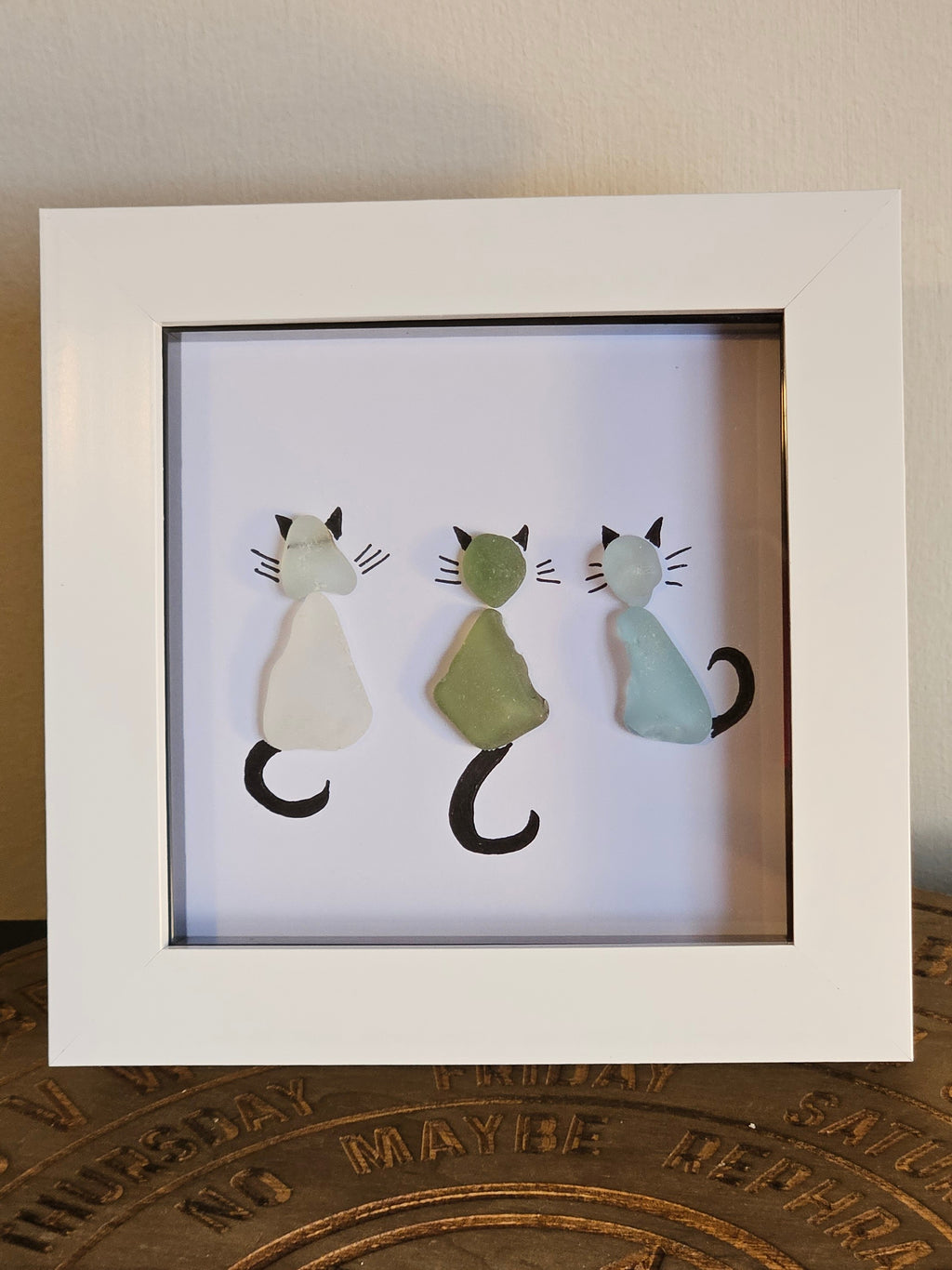 Sea Glass Art Pictures In Box Frame