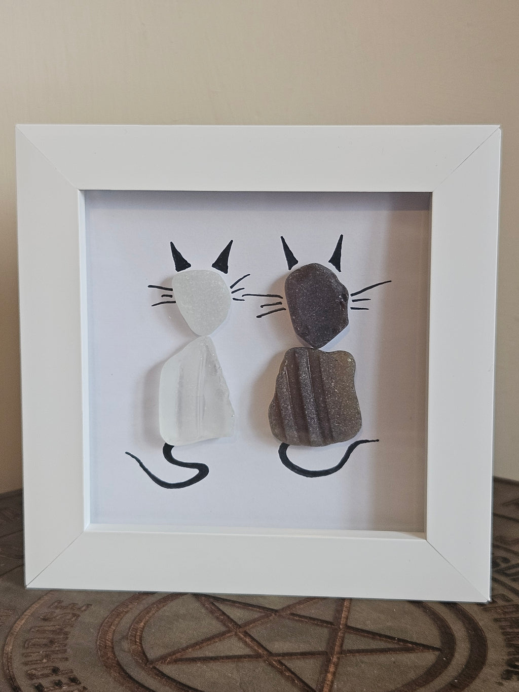 Sea Glass Art In Box Frame