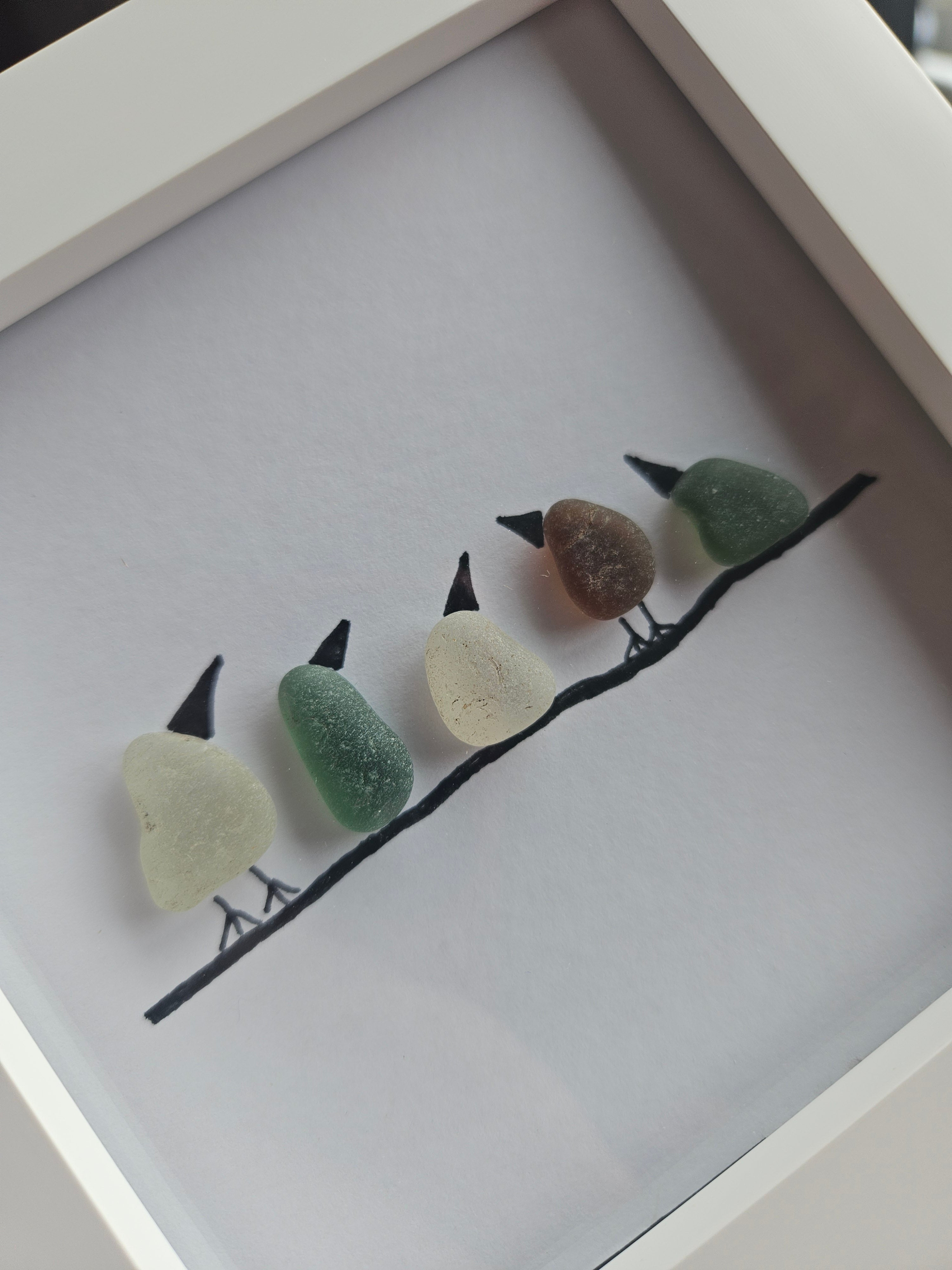 Sea Glass Art In Box Frame