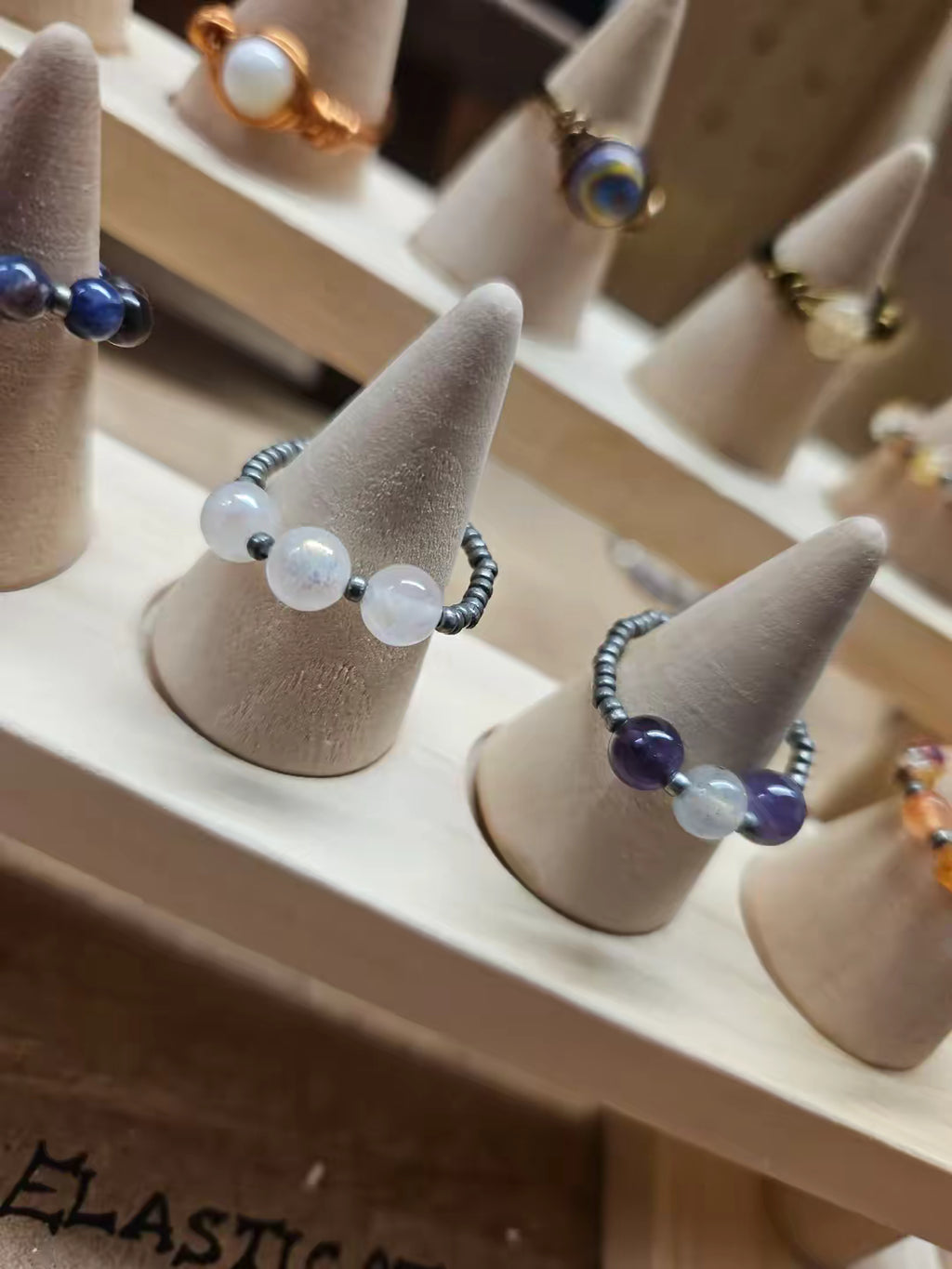 Elasticated Gemstone Rings