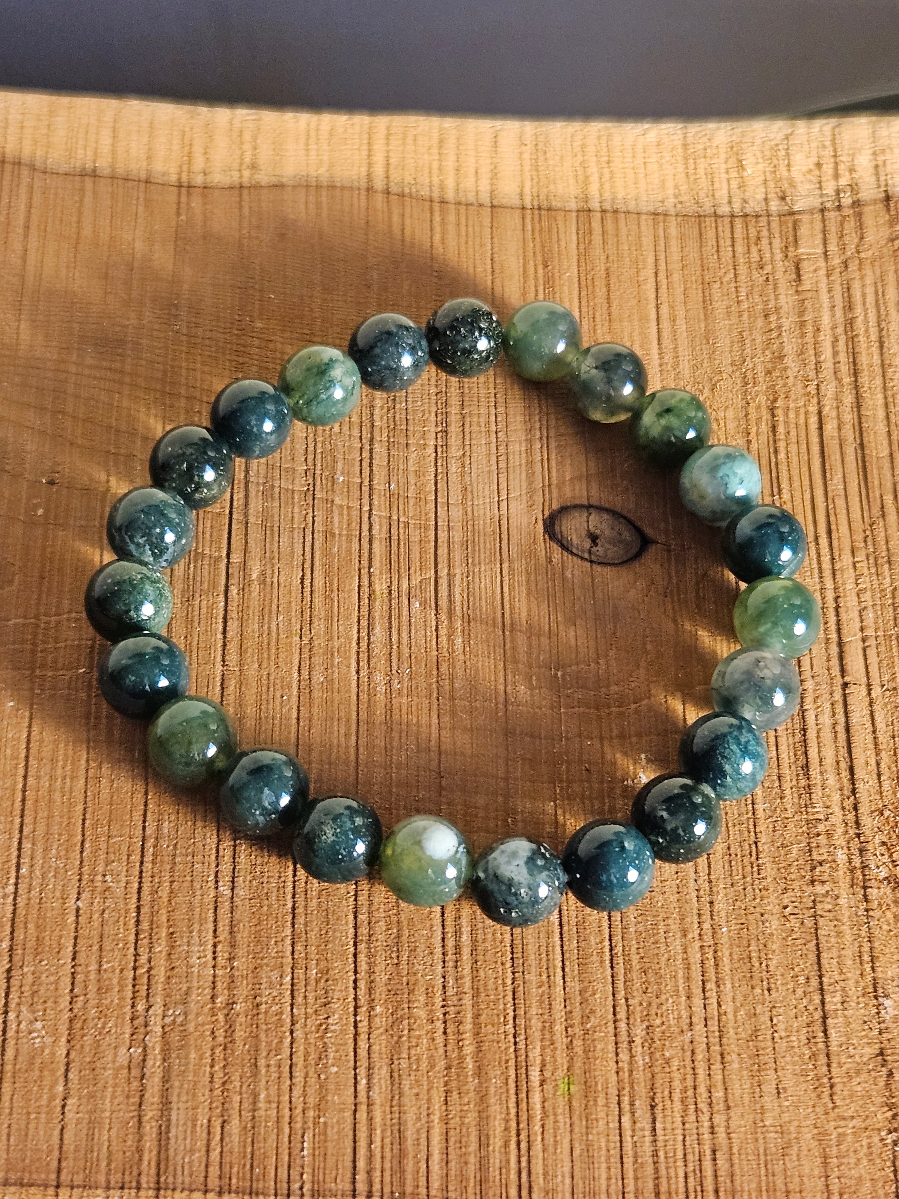 Green Moss Agate power bracelet