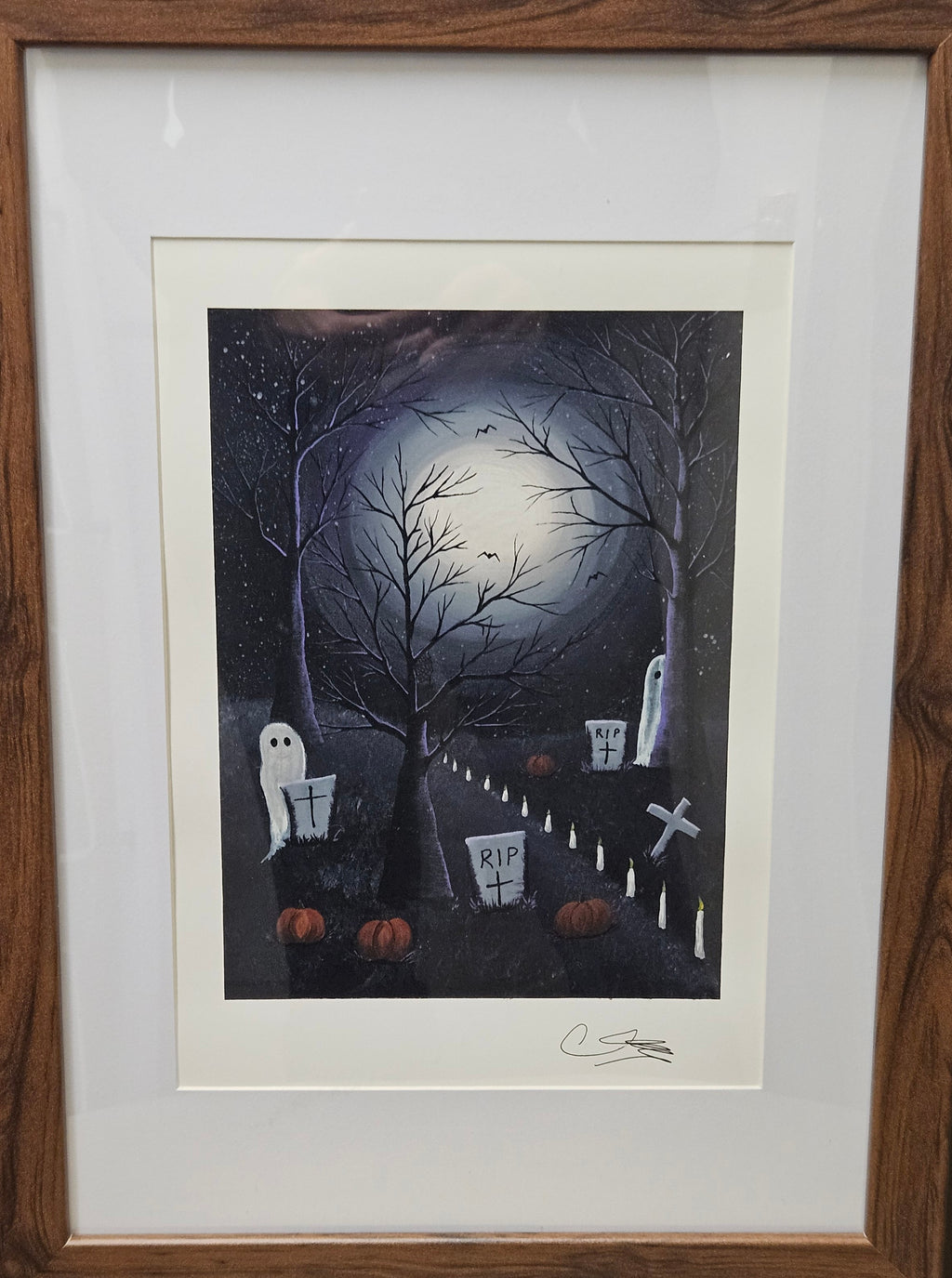 This Way in walnut frame