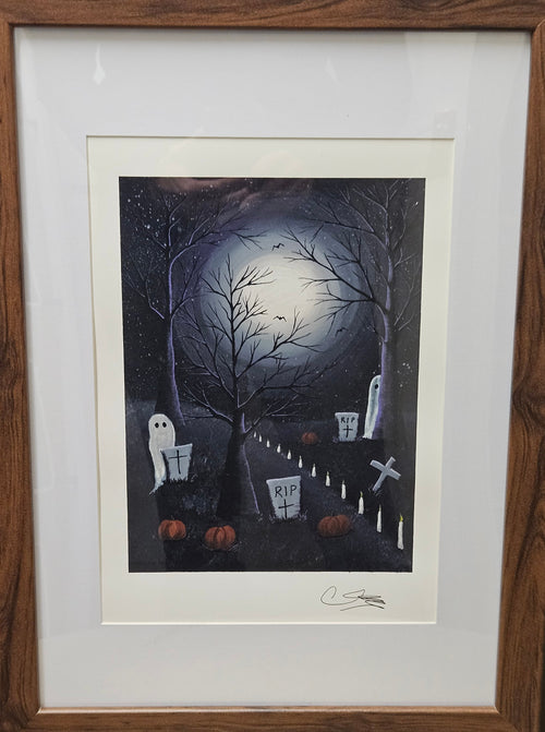 This Way in walnut frame