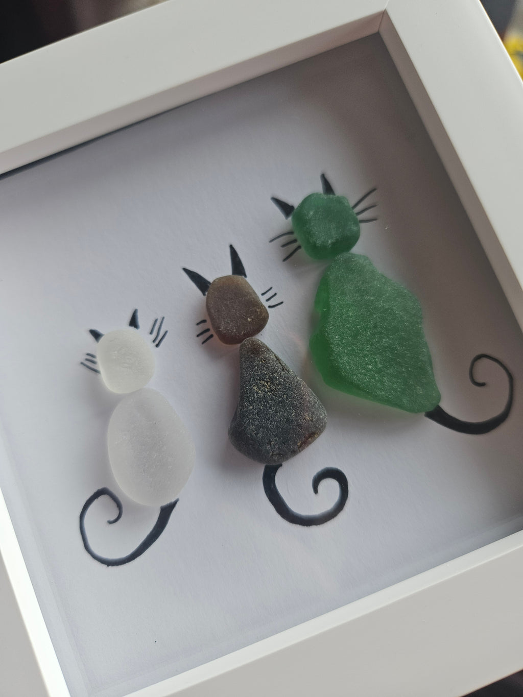 Sea Glass Art In Box Frame
